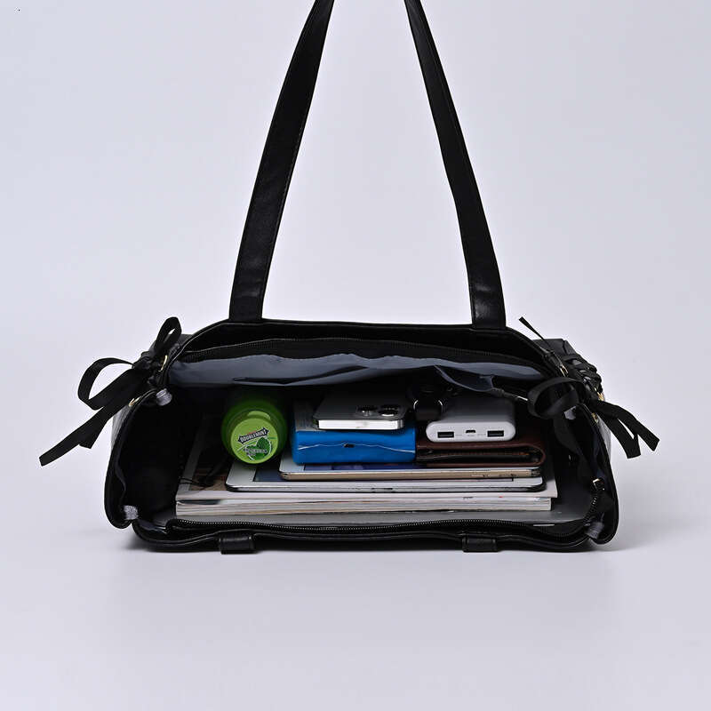 Style Large Capacity Ribbon Bowknot Transparent Doll Japanese Pain Bag 2025 New Elegant and Unique