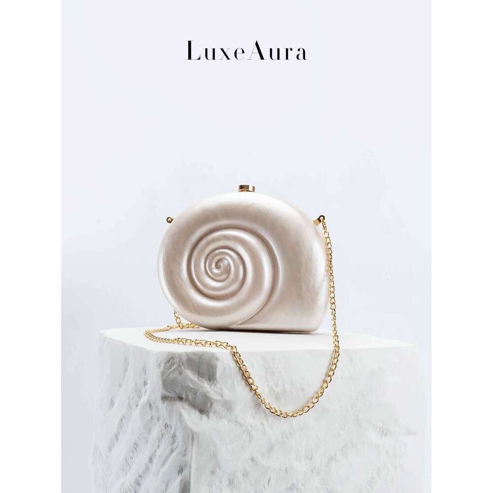 Fairy Acrylic Snail Square Shell Box Versatile Special-Shaped Banquet Party Matchinging Rendering Marble Pattern Layered Dinner Wedding Bride Women 