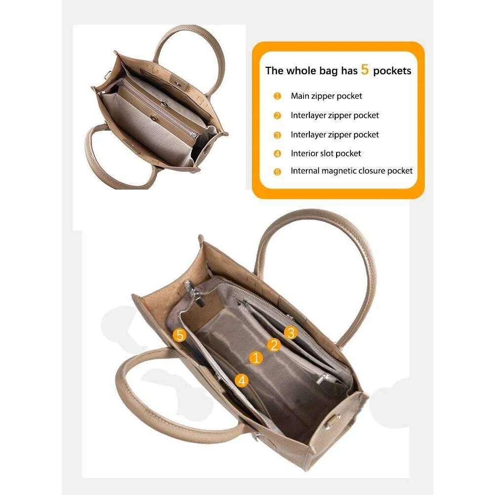 Zency 2024 Women Handbag Vintage Genuine Leather Shoulder Bag Ladies Crossbody Simple Top Handle For Work Designer Big Bags