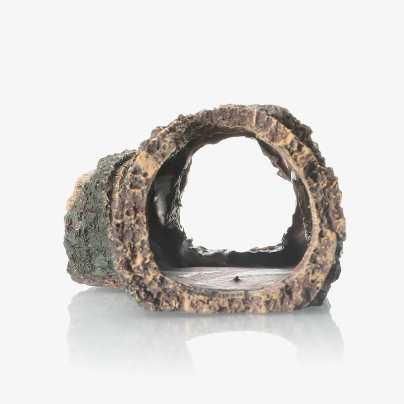 Random Color Creative Fish Tank Decoration Landscaping Resin Wood Barrel Tree Debris Shape Aquarium Resin Home Crafts Ornaments 250604