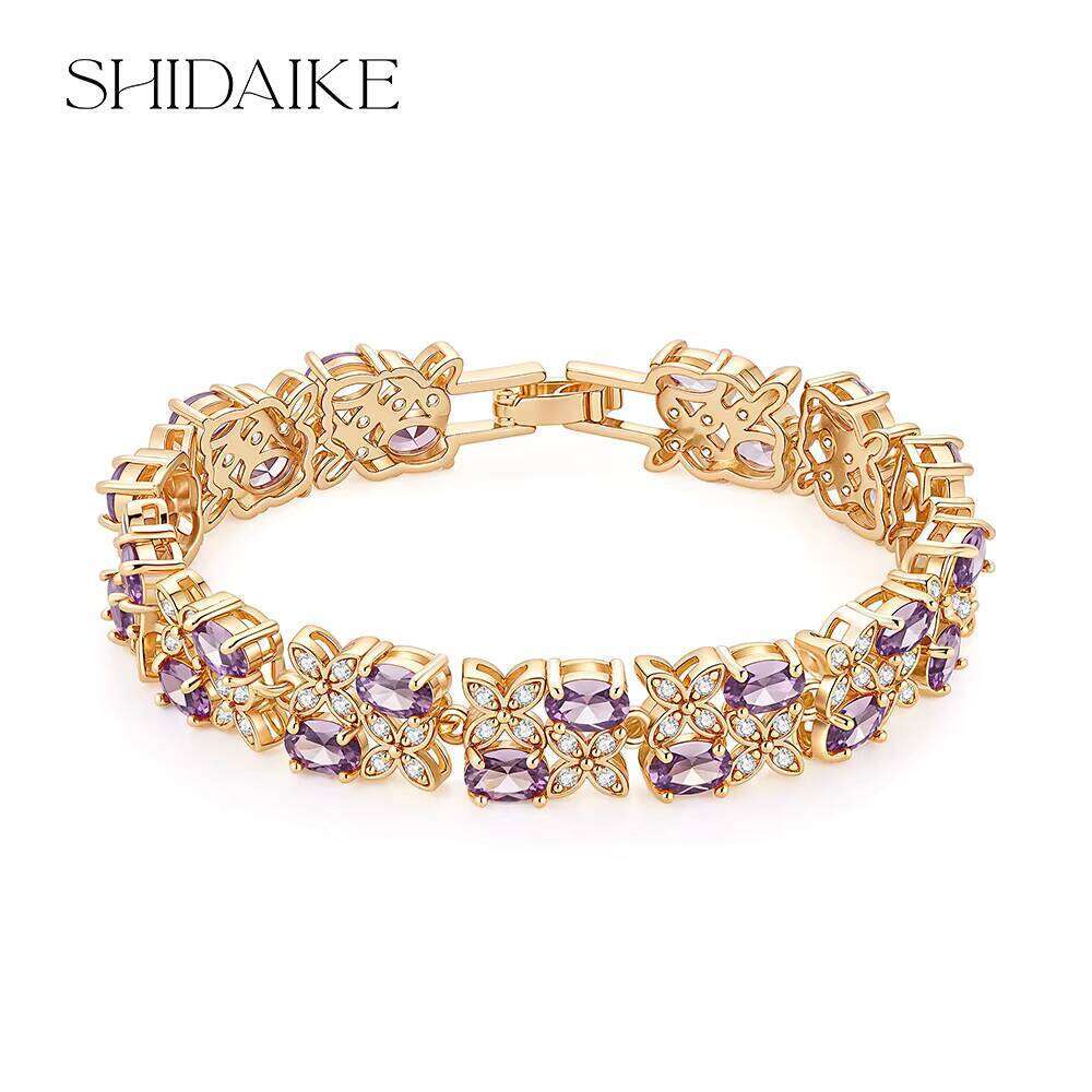 Designer Wristband Fashion Brass Gold-Plated Brand Colorful Women's Bracelet