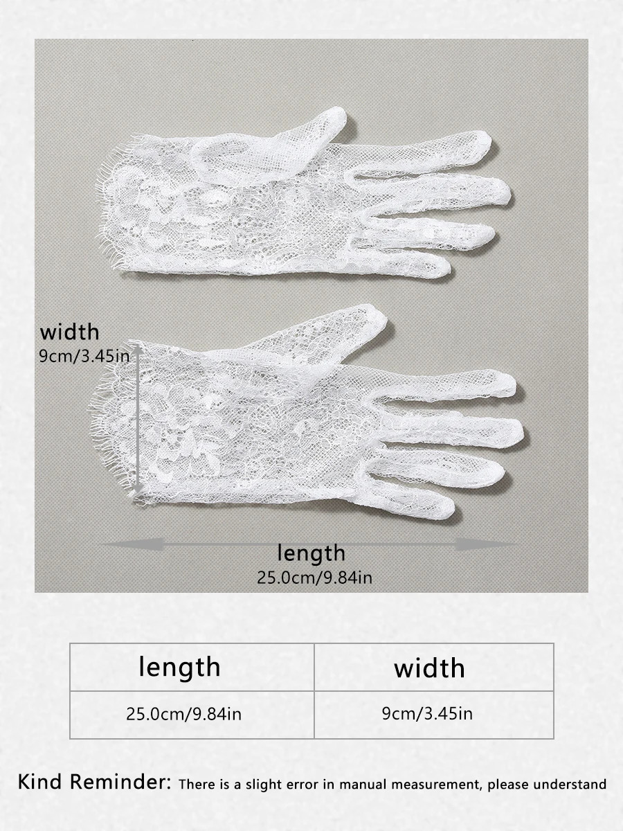 Bridal Gloves Full Of Elegant Style White Ladies Lace Wrist Length Wedding Gloves Suitable For Party 250603