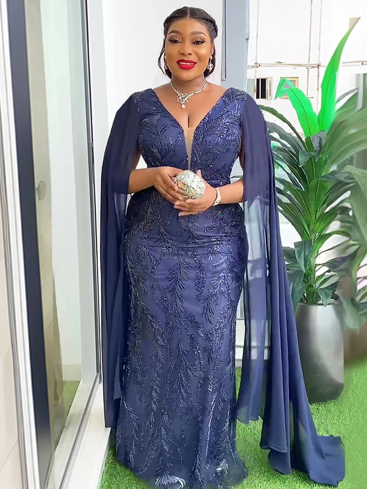 African Dress Women Elegant Wedding Party Evening Gown Africa Clothes Dashiki Sequin Bodycon Robe Special Events 250603