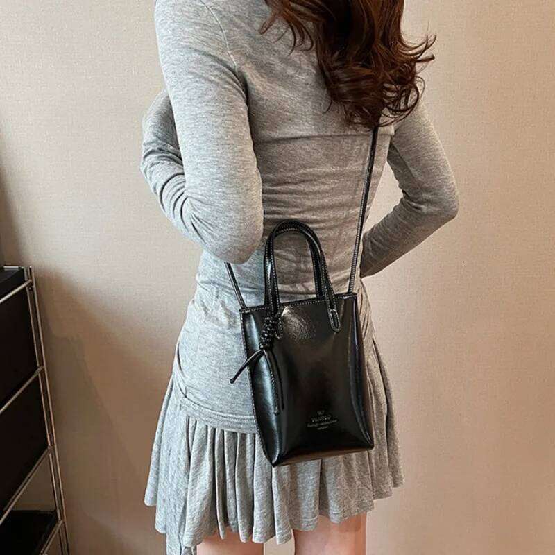 PU Leather Mini Crossbody Bag For Women 2024 New Korean Fashion Shoulder Bags Female Simple Retro Handbags And Purses