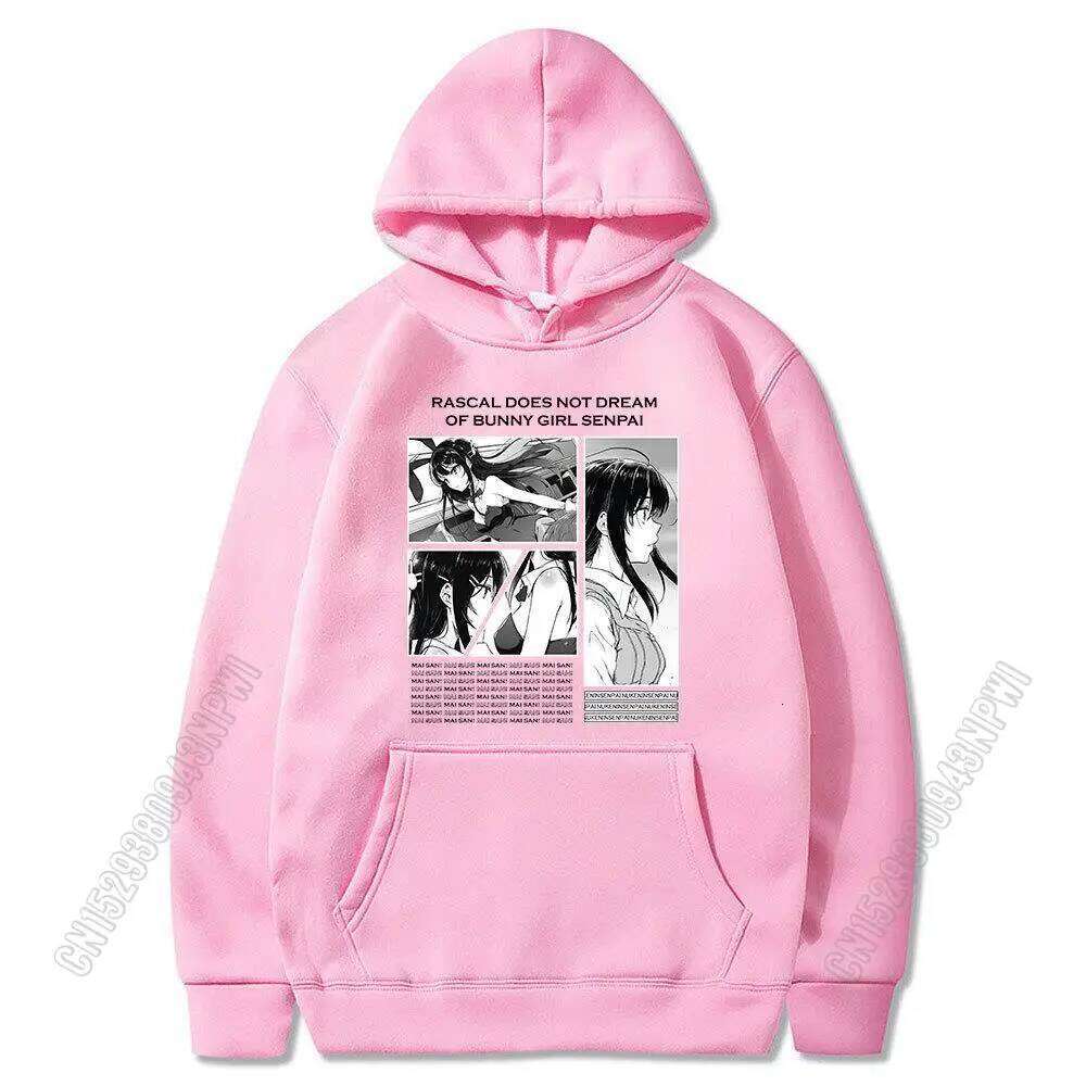 New Japan Anime Hoodies Mai Sakurima Rascal Does Not Dream Of Bunny Girl Senpai Classic Unisex Sweatshirts Oversize Sportswear