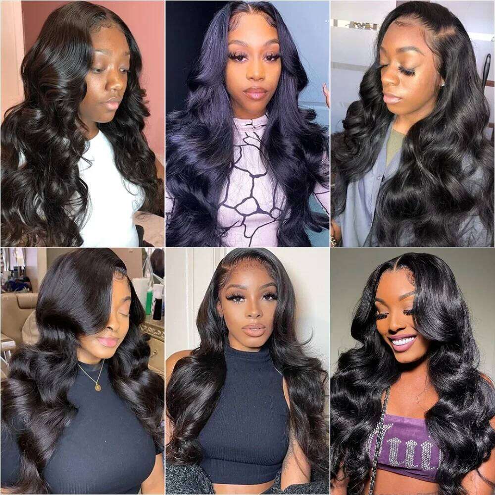 NAMM Body Wave 13*4 Synthetic Wigs,Long Glueless Lace Front Wig with Pre Plucked Natrural Hairline and Baby Hair