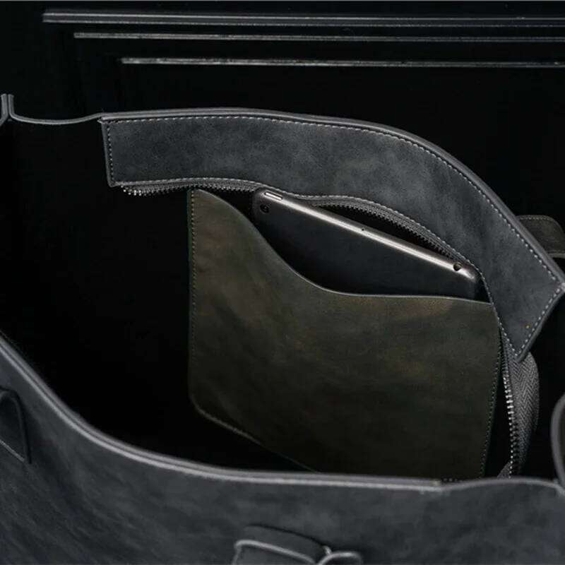 Fashion Retro Men's Messenger Tote Large Capacity Crossbody Men Handbag Multifunctional Pu Leather Shoulder Bag Bolsas