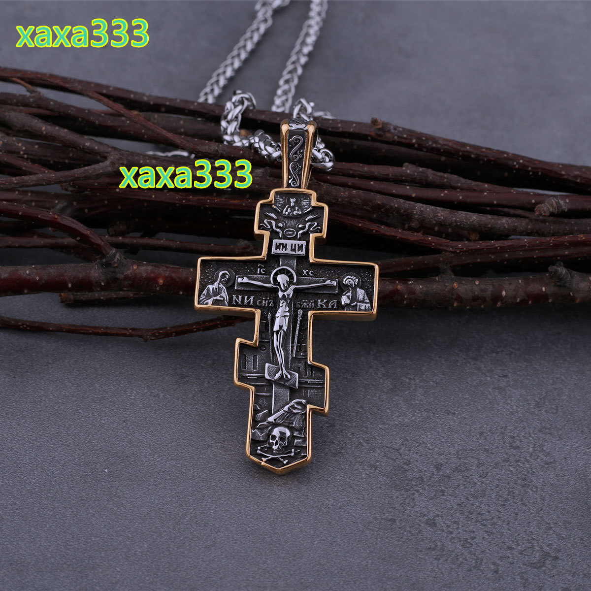 Christian Cross Pendant Cyclist Hip Hop Necklace Stainless Steel Mens Jesus Cross Necklace Pendant Bulk Items Wholesale