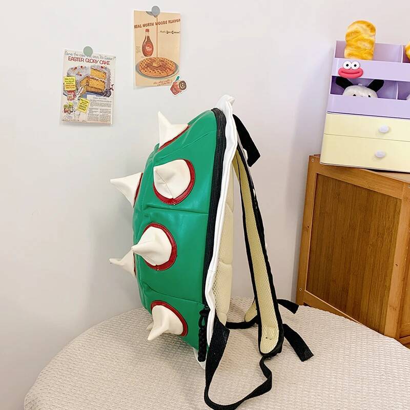 2025 New Cute Turtle Shell Backpack Green Women Kawaii Soft Throns Backpacks Trendy College Student School Bag Gift for Girls