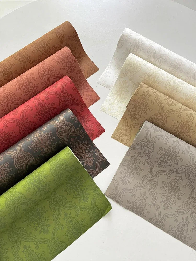 60cmX6Yards Classical Textured Elegant Paper Flower Bouquet Art Wrapping Papers Flower Shop Gift Floral Colorful Packaging Cover 250606