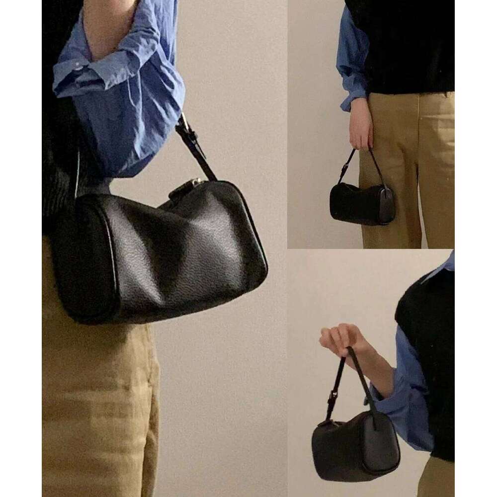 Women's Pencil Pillow Genuine Leather Underarm Hobo Bag Day Clutches Ladies Simple Design Mini Purse