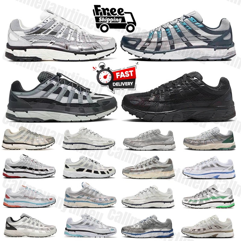 mens shoes p6000 Anthracite Smoke Grey Fabric Rubber P 6000 Womens sneakers Lightweight wear-resistant Metallic Silver outdoor shoe free shipping trainers mens