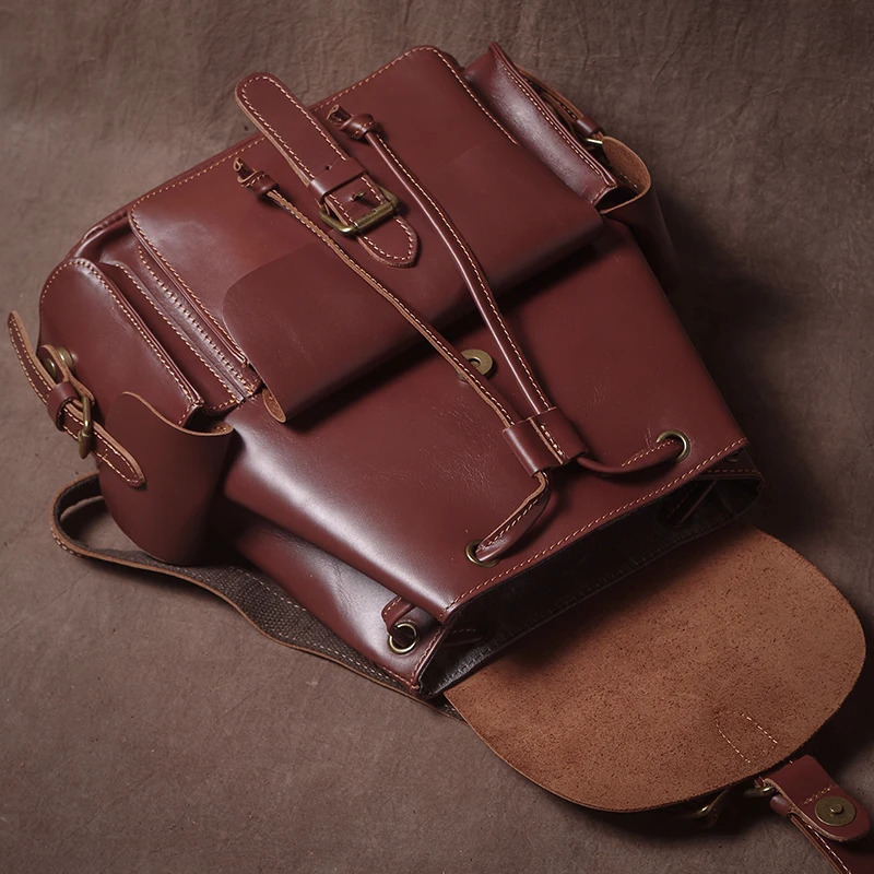 GURO High Quality Cowhide Backpack Womens Vintage Trend Weekend Travel knapsack Deluxe n Genuine Leather Girls School Bags 250605