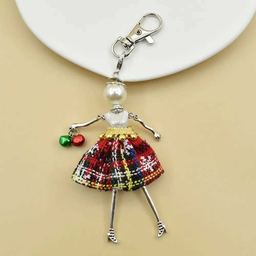 Fashion Trendy Charm Keychain Handmade Cute Doll Bag Pendant Key Ring Women Car Pendant Metal Key Chain Girl Gift Accessories XJ250607