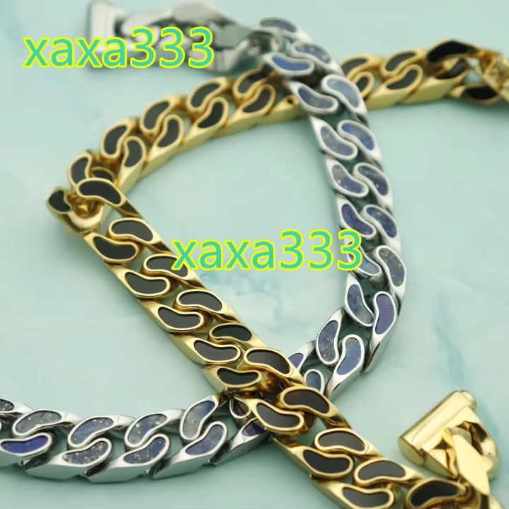 Luxury Marble Cuban Link Chain Popular Fashion Jewelry Bracelet Nature Stone Men Women Stainless Steel Band Factory Custom