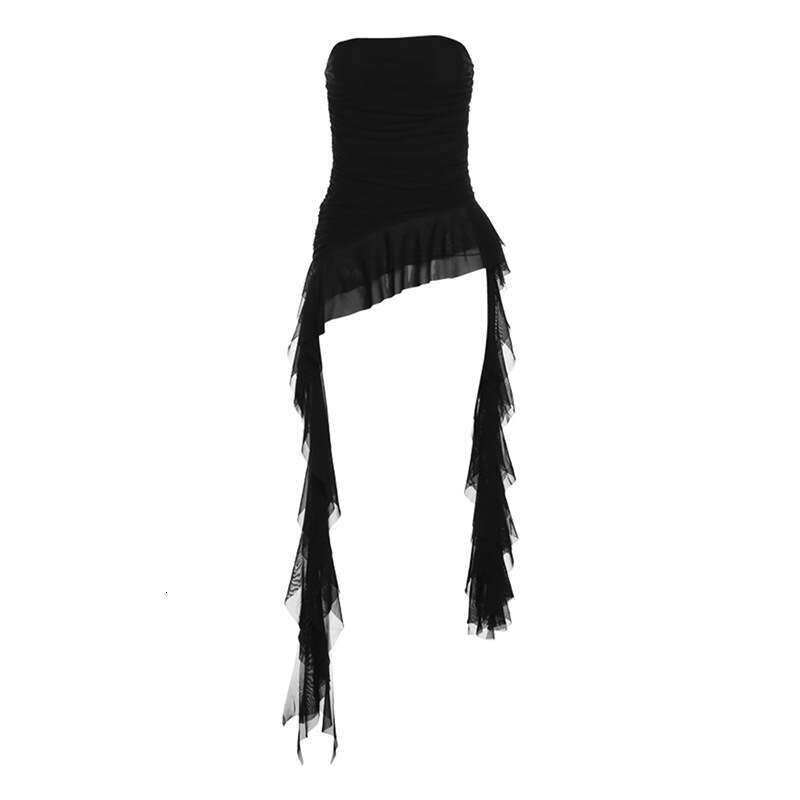 European and American Style Spring Women's Solid Color Slim Fit Street Off-Shoulder Sleeveless Pleated Top 2025 New Elegant Unique Fashion Clothi