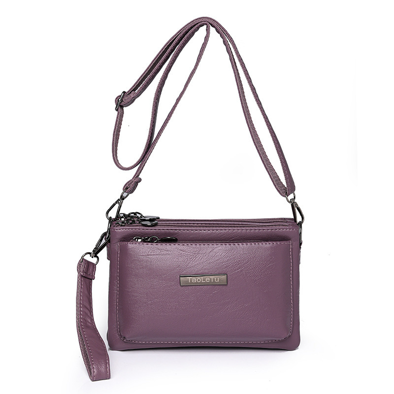 Free Shipping 2025 New Designer Bag Genuine Leather Luxury Women's Wallet Fashionable Multi Compartment Handbag High-end Trendy Shoulder Bag