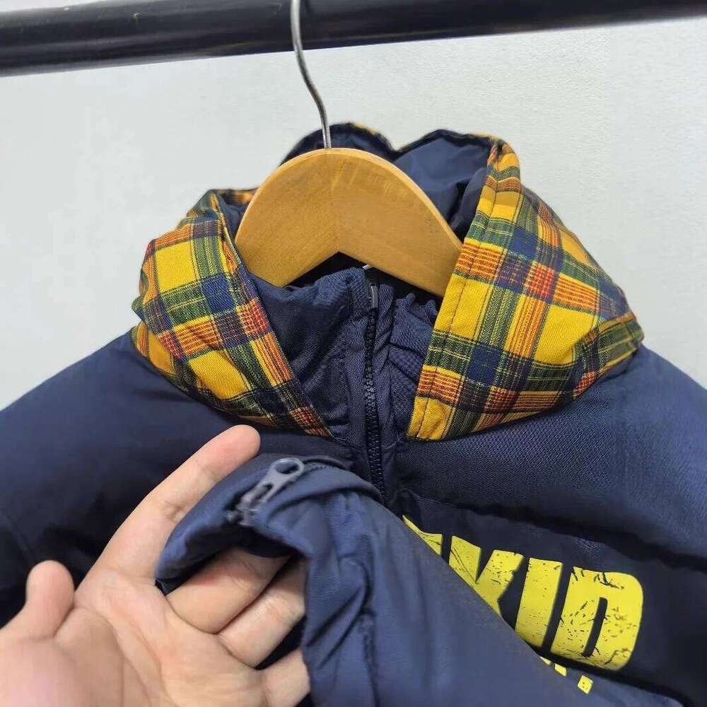 American Vintage Letter Print Hooded Cotton-Padded Jacket Loose Fit Casual Cotton Coat For Men And Women Winter High Street