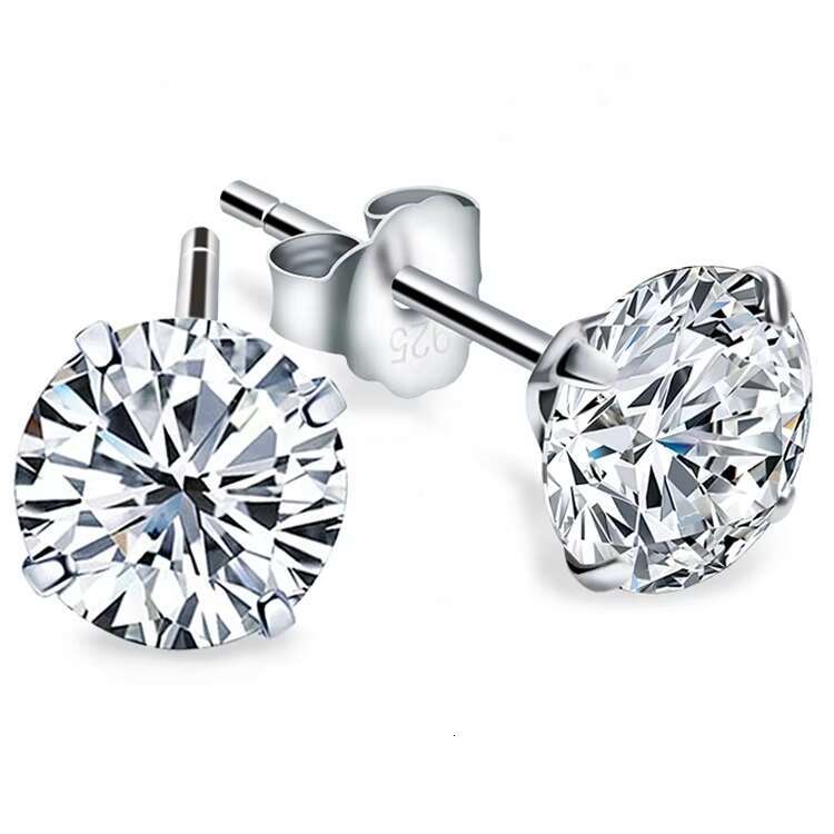 925 pure silver ladies 3mm to 10mm moissanite earrings