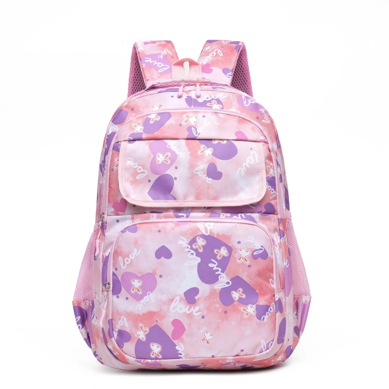 HighAesthetic StainResistant Nylon Printed DoubleShoulder Backpack for Primary School Students Grades 36 Large Capacity 250605