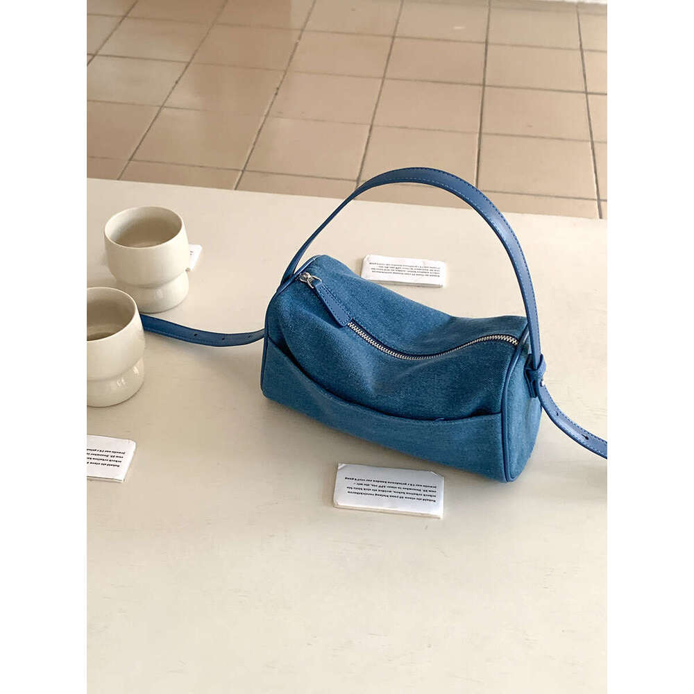 Blue Denim Artistic 2025 Summer New Small Square for Women Fashion Niche Casual Shoulder Bag Korean Style