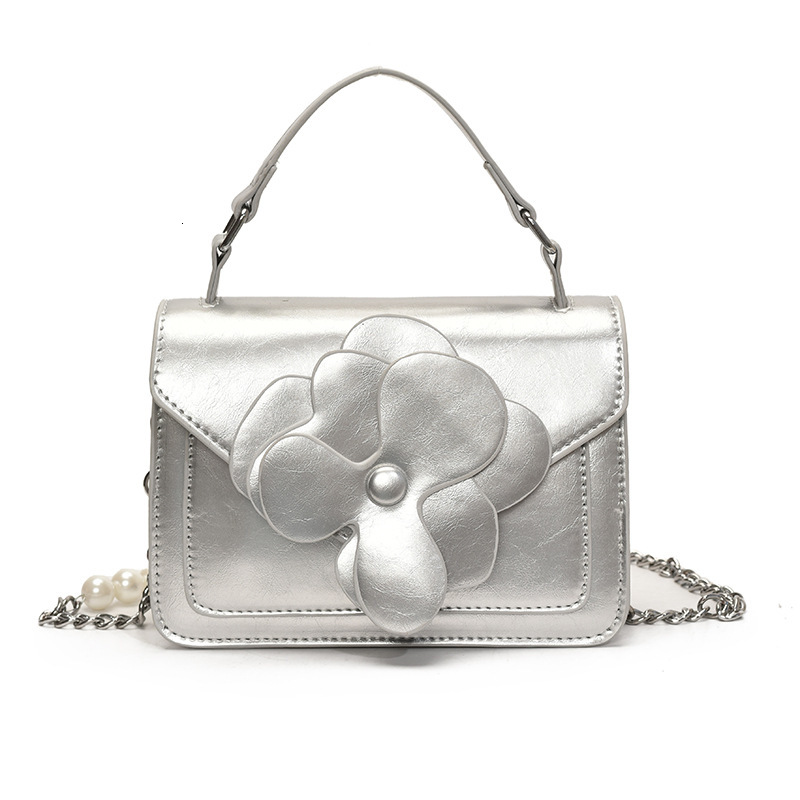 designer Women's Bag 2025 New Summer Fresh Literary Flower Small Square Bag Sweet Cute Crossbody Underarm Bag Trend