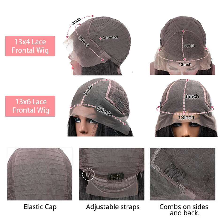 30 32 Inch Bone Straight 13x6 HD Transparent Human Hair Wigs 180 Density Brazilian 13x4 Lace Frontal Wig For Women