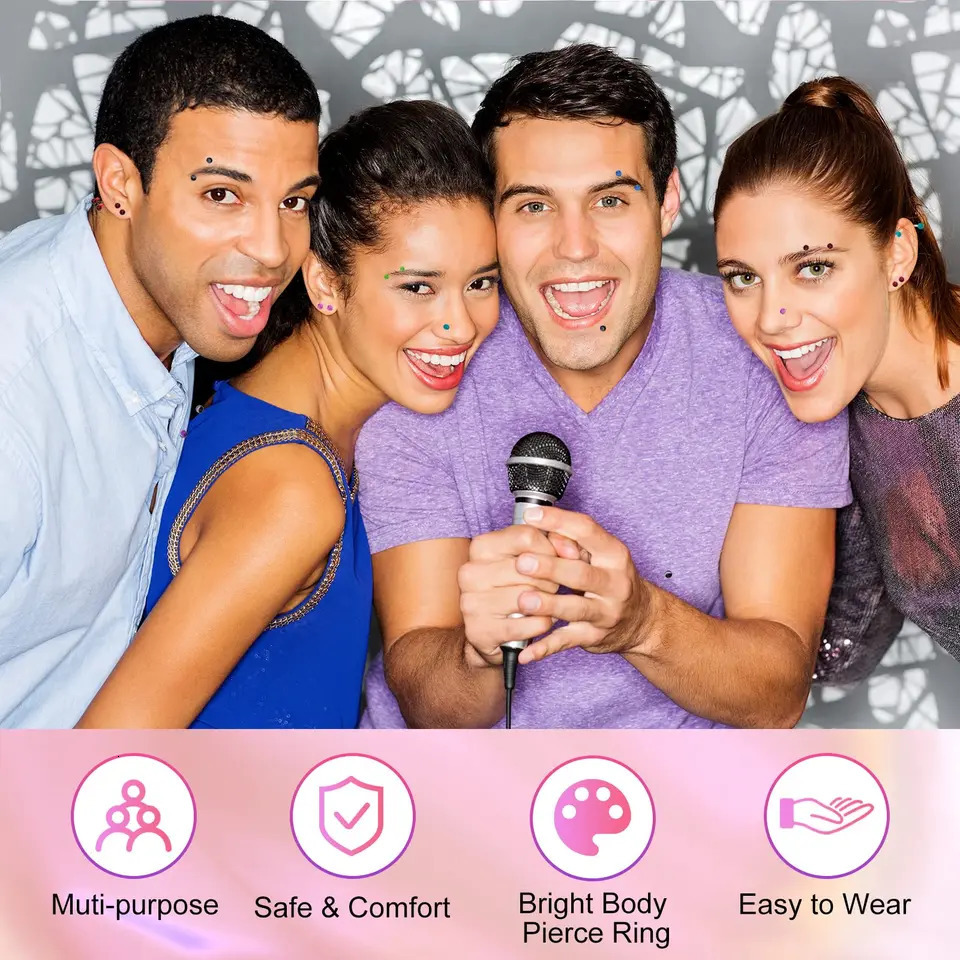 16G Women Colorful Ball Acrylic Flexible Curved Bar 8mm Eyebrow Rings Tragus Piercing Jewelry For Men Sports 5103050100Pcs 250606