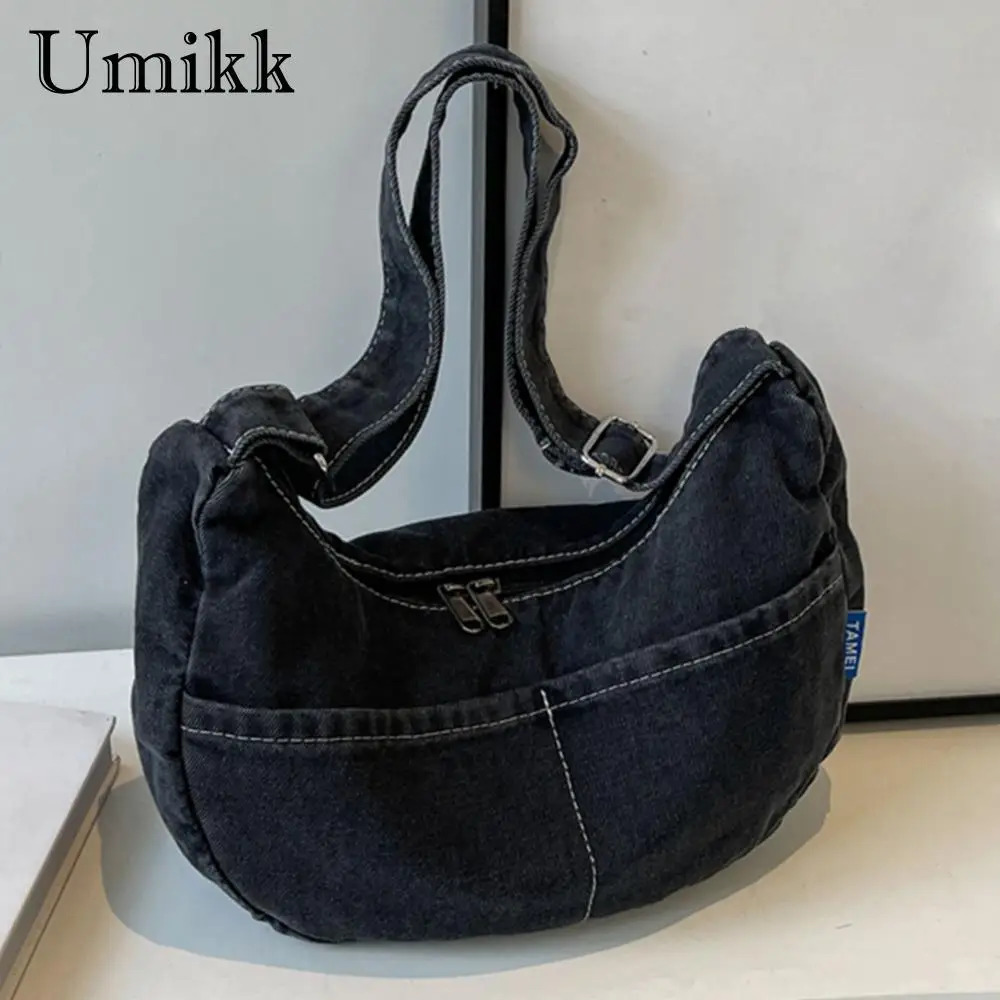 Denim Crossbody Bag Casual Hobo Bag Large Capacity Shoulder Bag Jean Purses for Women Work Shopping Travel 250606
