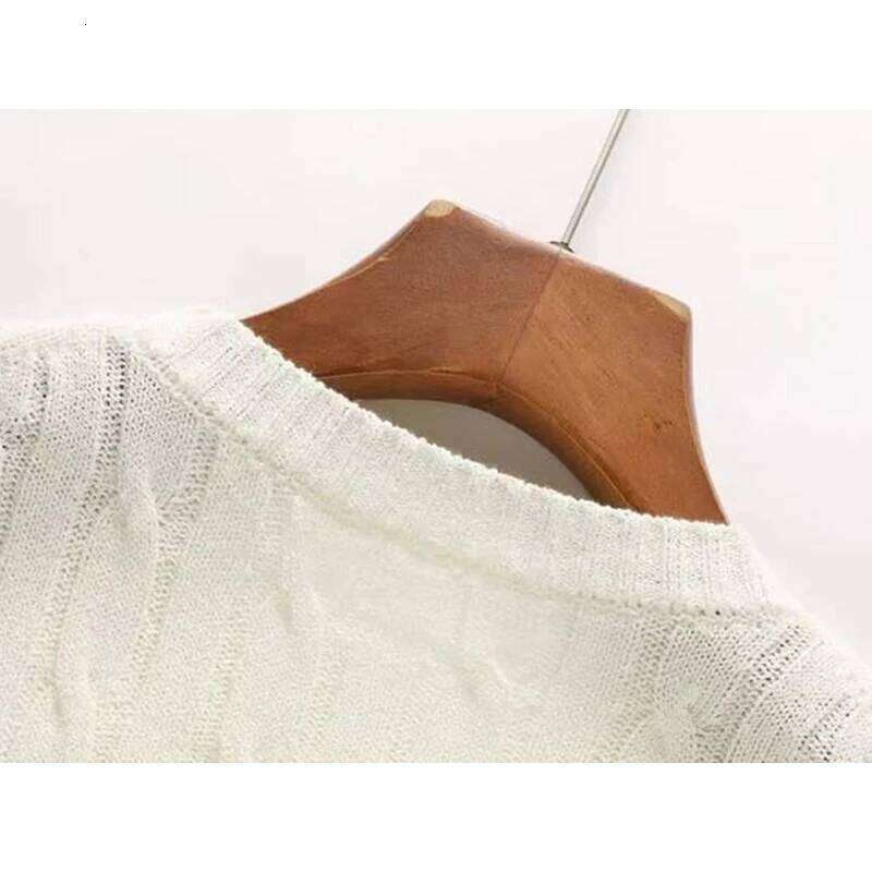 Laxsesu Pullovers For Women O-Neck Short Sleeve Chic Casual Jumpers Autumn 2024 New Fashion Solid Female Stretch Knitted Sweater