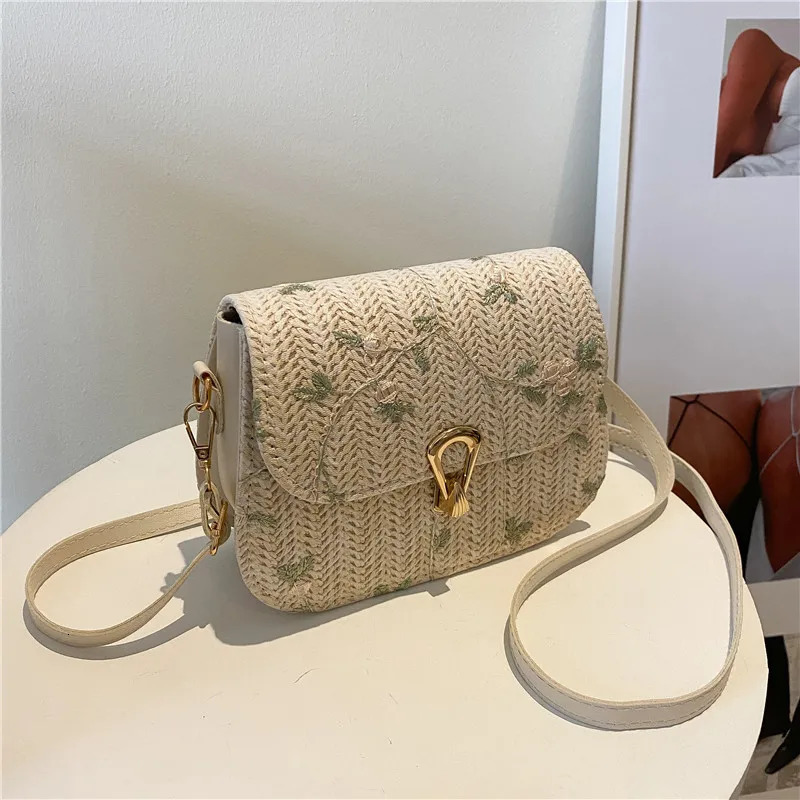 Kids Crossbody Bag Summer Straw Woven Mother Bags for Girl Women Shoulder Purses and Handbag Bolsa Infantil Menina 250605