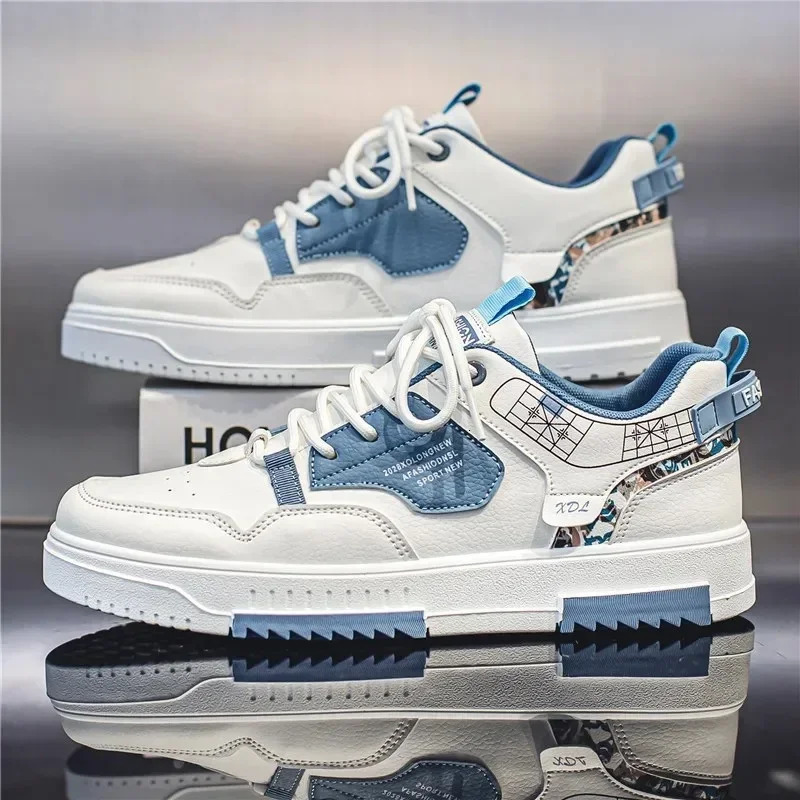 2025 Fashion Men Casual Platform Sneakes LaceUp Trainers Student Sneakes Mens Vulcanized Shoes Tennis Sneakers 250603