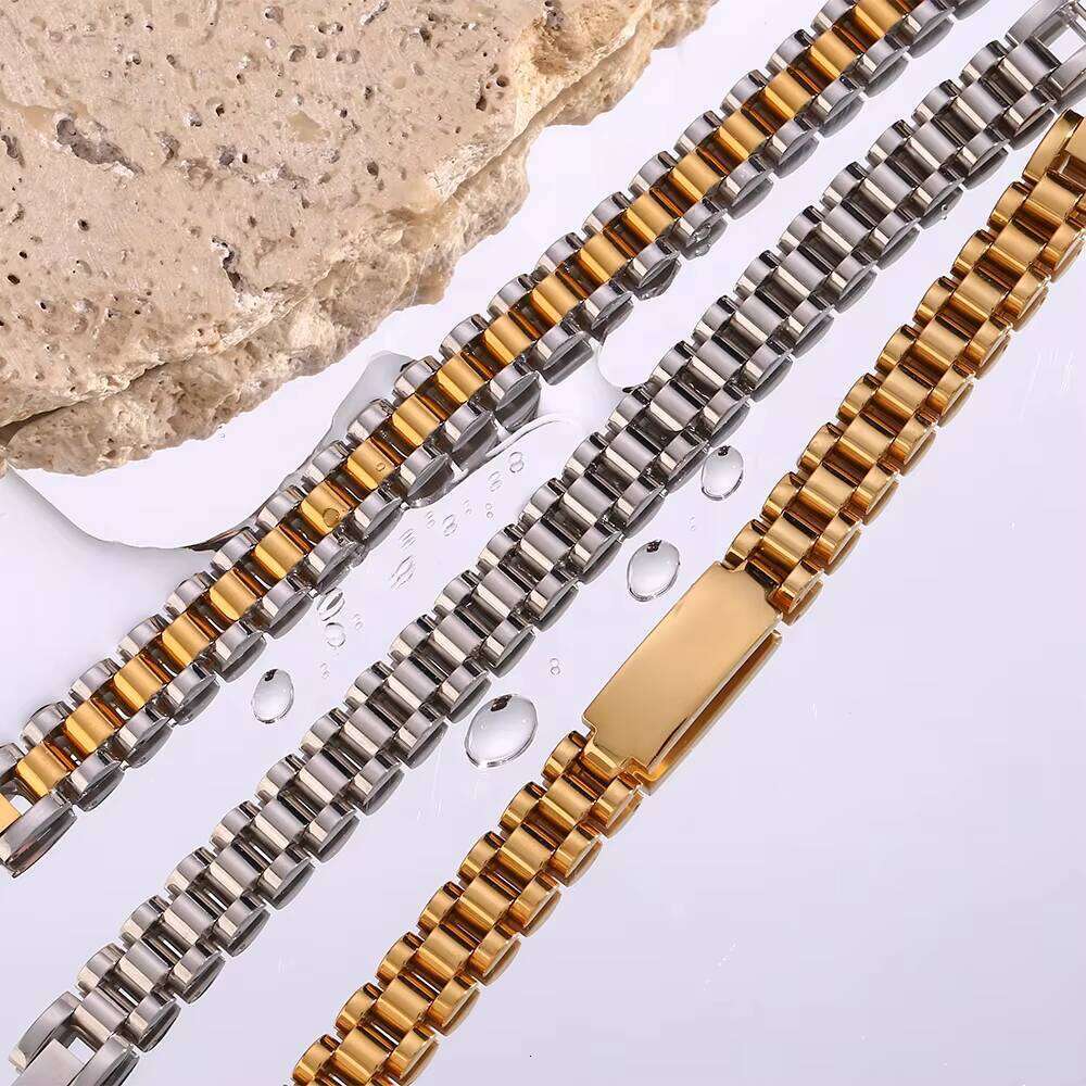 Dreamshow Waterproof Watch Strap Gold-Plated Stainless Steel Titanium Matte & Bracelet