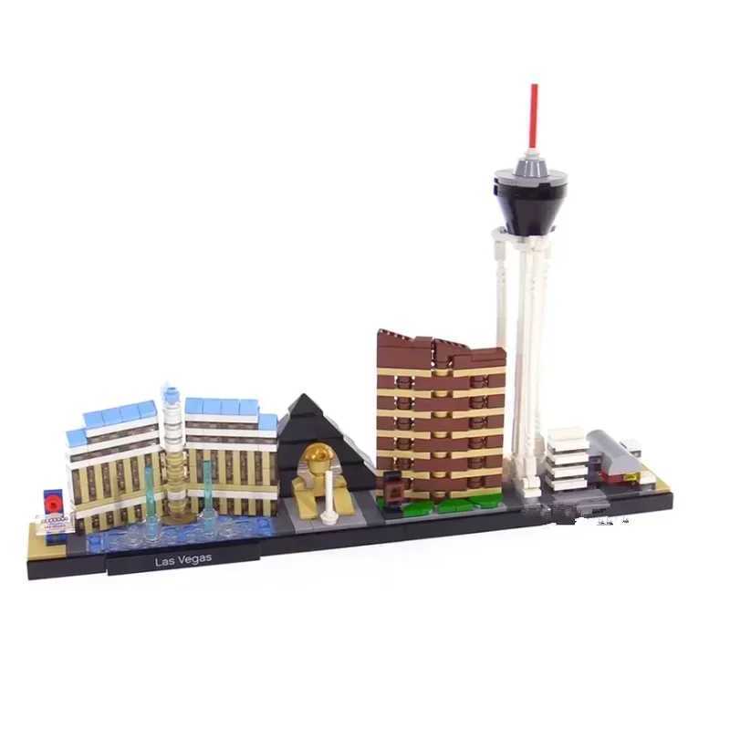Architecture Compatible With 21047 Architecture Las Vegas Building Blocks Bricks Toys For Adults Kids Art Home Decoration Gift Z250607