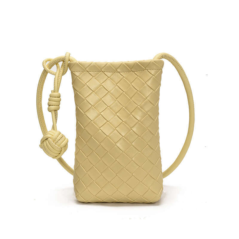 Korean Style Trendy Woven Pattern Phone for Women 2025 Spring Summer Fashion Versatile Mini High-end Shoulder Crossbody Bag