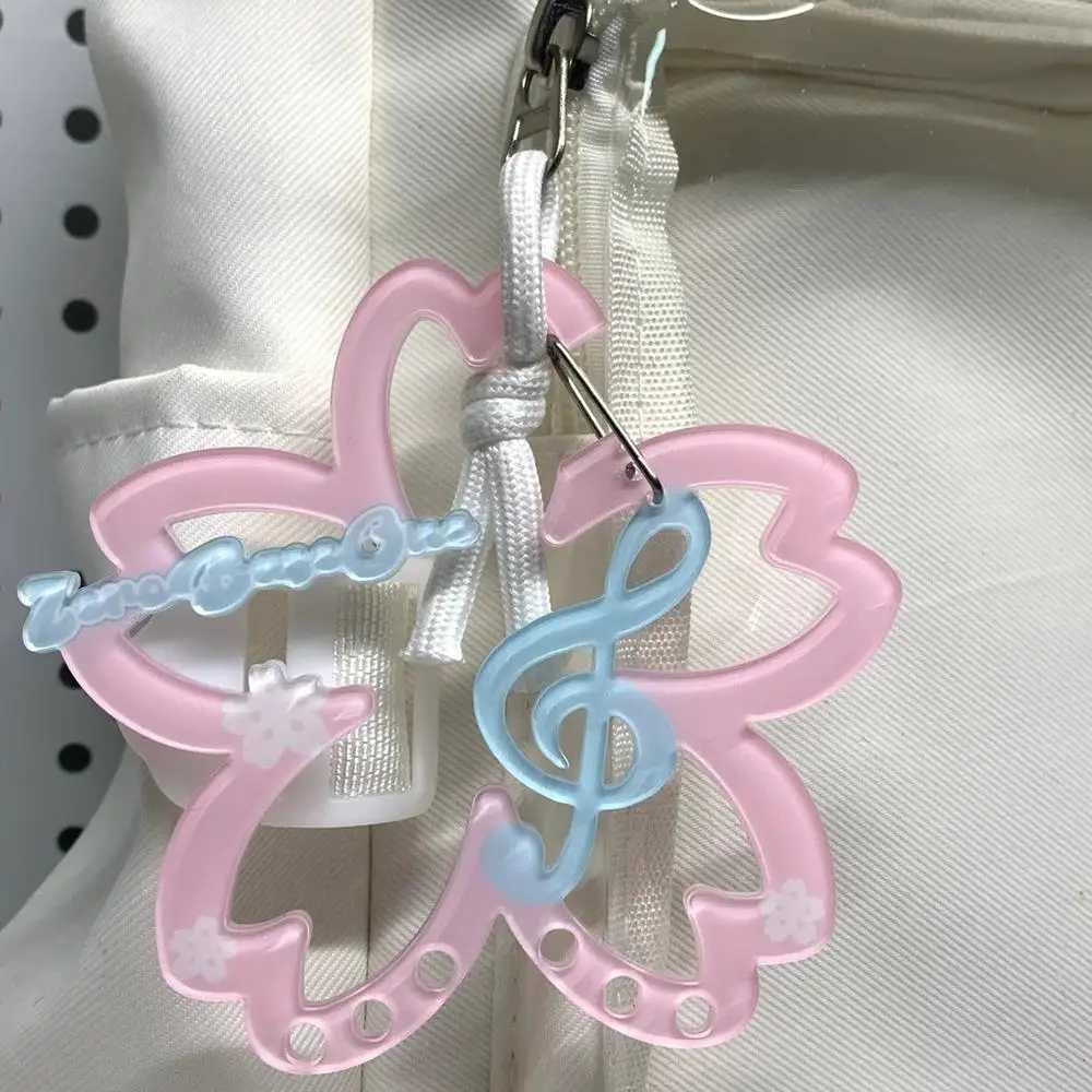 HOT Cartoon Cute Dolphin Cat Acrylic Charm Carabiner Korean Style Musical Notes Keychain Backpack Hanging Decoration Accessories XJ250607