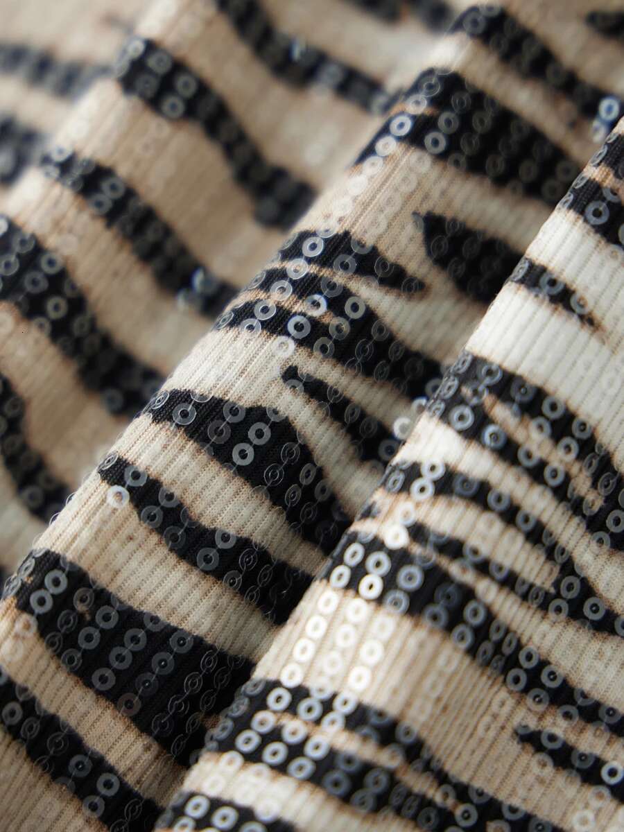 Womens Sexy Leopard Print High Waist Shorts with Sequins for Nightclub Party and Streetwear Fashion