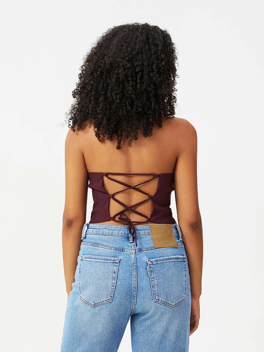 Womens Casual V-neck Sleeveless Tank Tops Loose Fit Solid Color Summer Vest with Adjustable Straps and Back Tie-up Detail