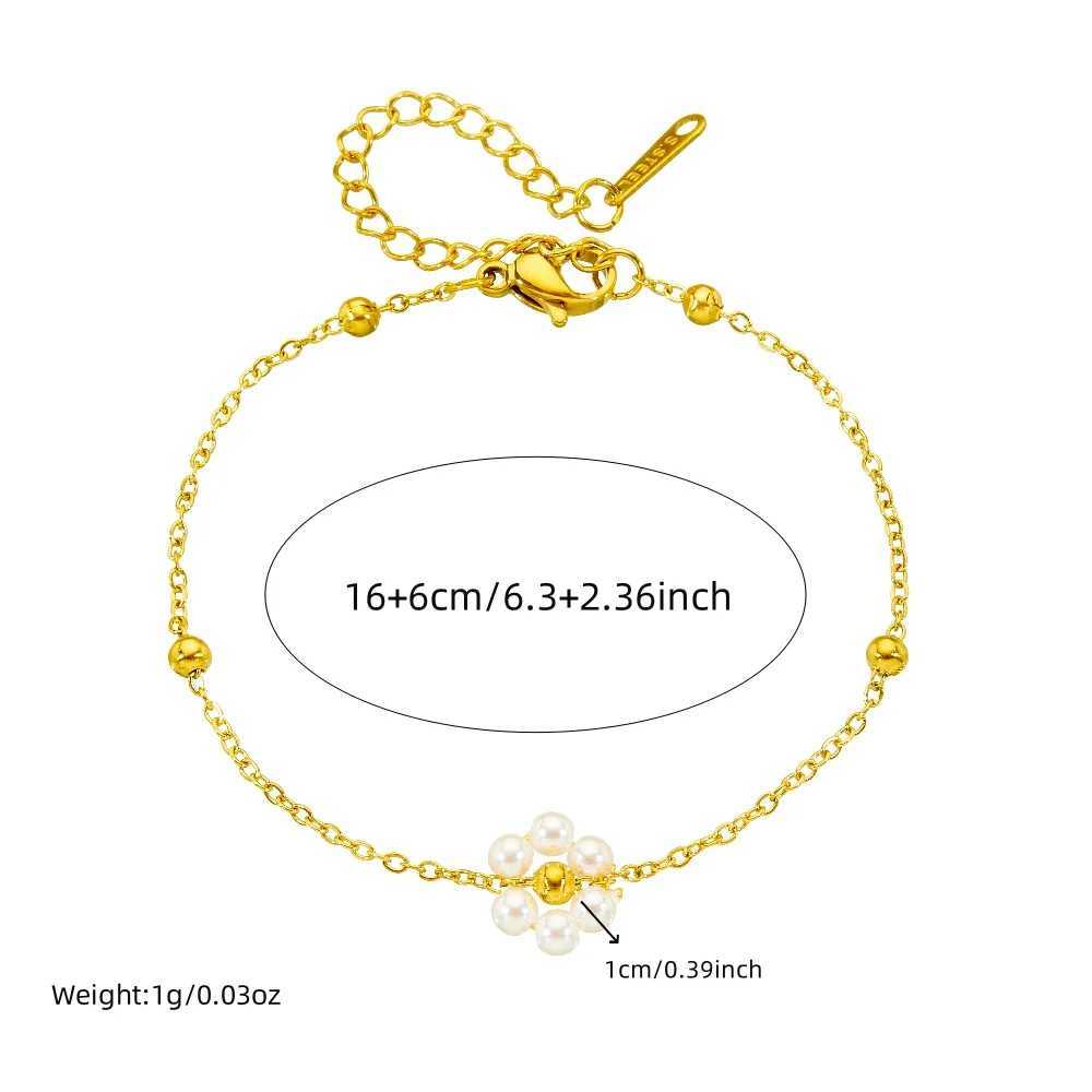 DIEYURO 316L Stainless Steel Pearl Splicing Flowers Necklace Earrings Set For Women Girl New Fashion Trend Jewelry Gift Z250607