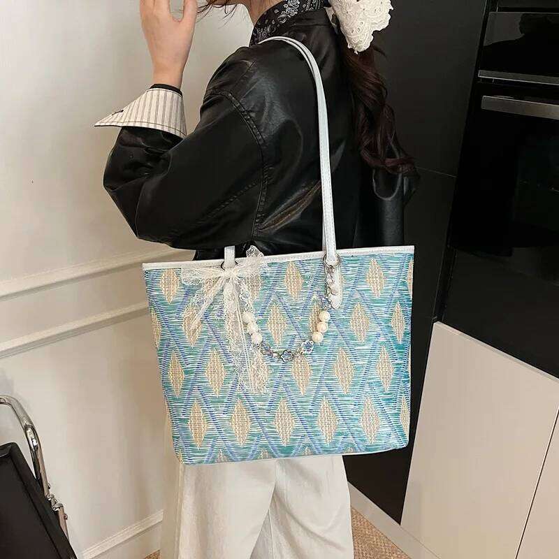 New With Fresh Bohemian Style, Women's Shoulder Tote Bag, Large Capacity Casual Shopping Bag