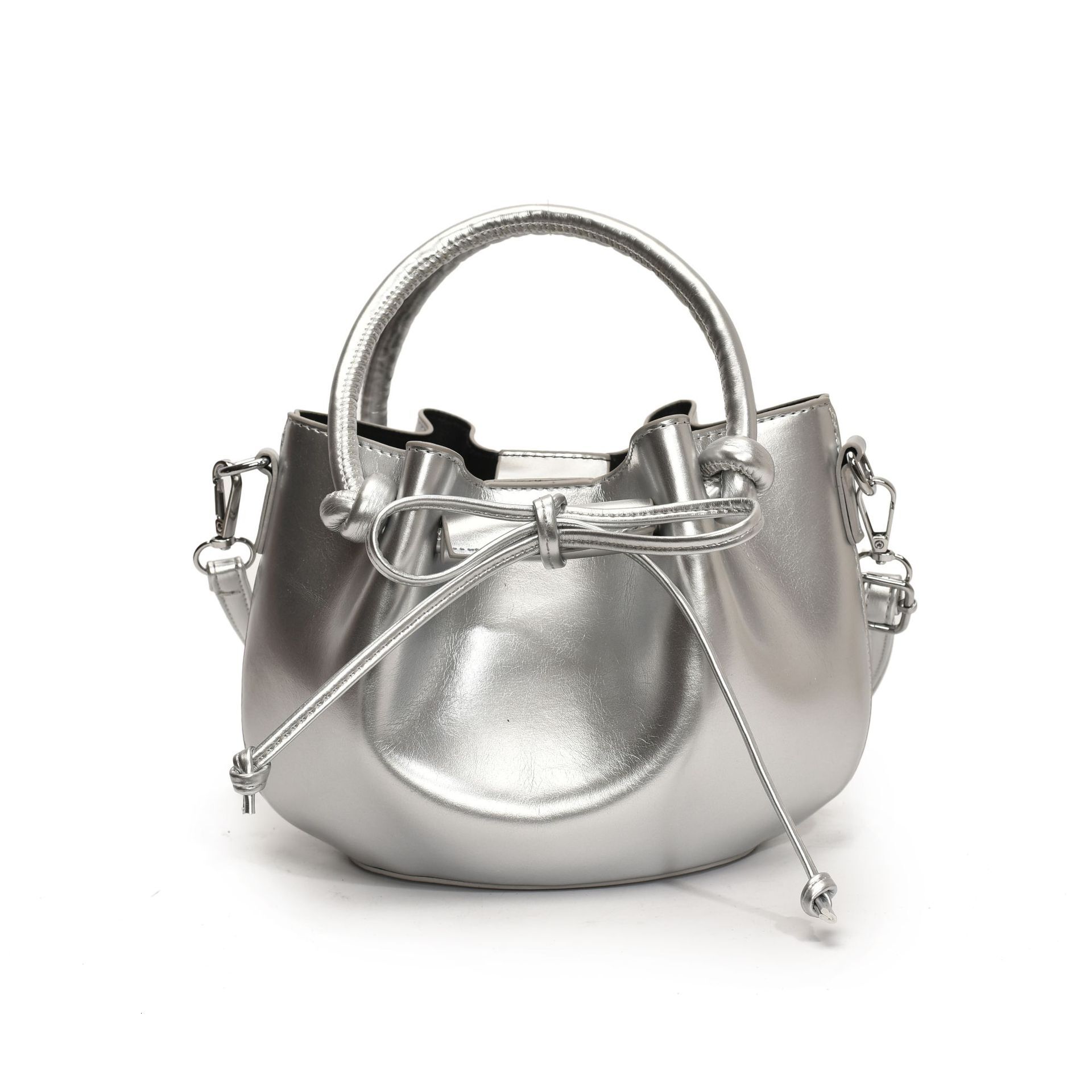 designer Korean Niche Handheld Basket Bag for Women 2025 New Spring Summer Trendy Fashion Bucket Bag with Bowknot Crossbod