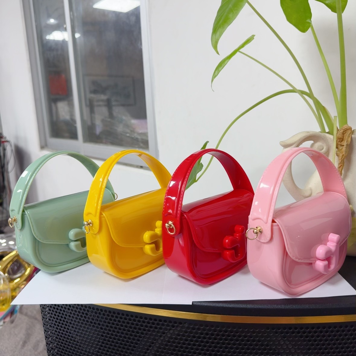 Free Shipping 2025 New Designer Bag Cross-border Hot Selling J Letter Jelly Shoulder Width Handbag PVC Luxury Coin Wallet