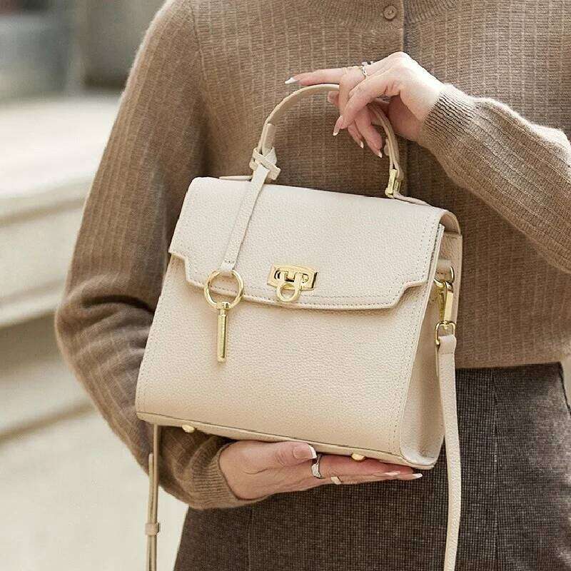 ZOOLER Genuine Leather Female Bags Single Shoulder Handbags For Women Trend 2025 Brand Bag Designer Purses Rice #Sc1513