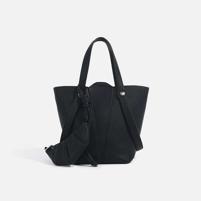 2025 New Handbag PU Leather Fashion Women's Two-in-One Bucket Shoulder Crossbody Bag