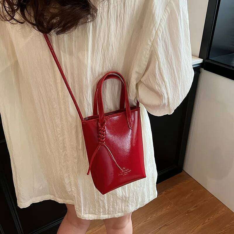 PU Leather Mini Crossbody Bag For Women 2024 New Korean Fashion Shoulder Bags Female Simple Retro Handbags And Purses