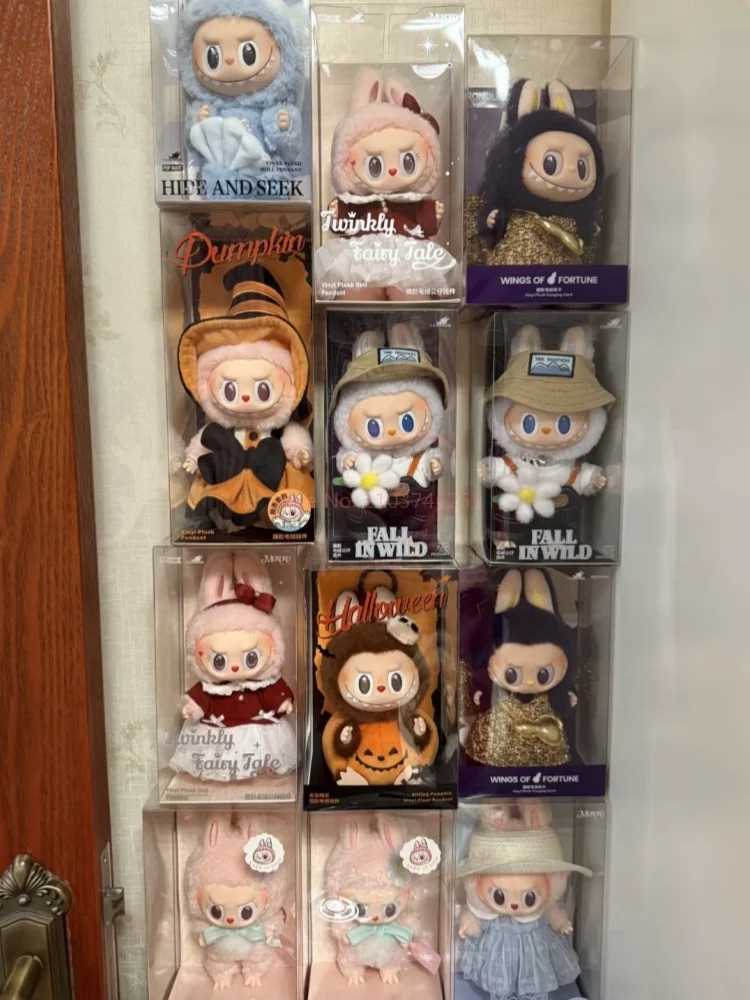 High Quality Anime Labubu Have A Seat Series Pendant Flocking Doll Model Toy Cute Monster 1 1 Replica Keychain Toy Birthday Gift Z250607