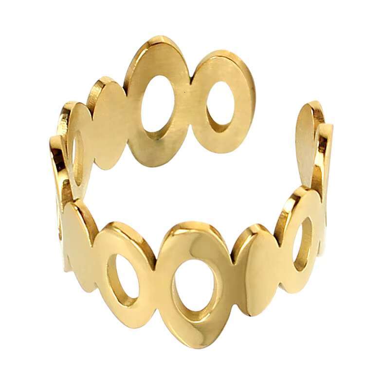 Fashion Popular Geometric Hollow Rings for Women and Men Simple Type Trendy Fashion Rings Jewelry Bijouterie