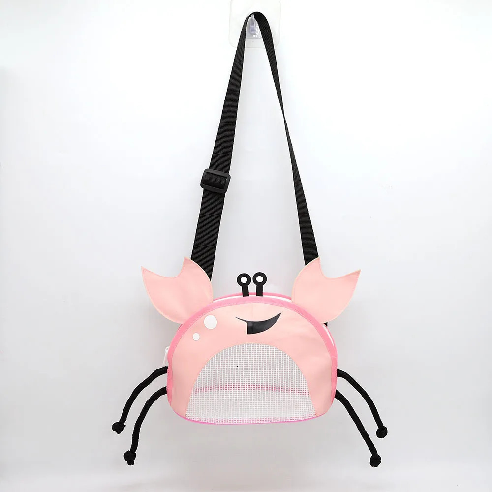 Beach Mesh Girls Bag Shell Collecting PVC Crab Shape Seashell Storage Pouch Toys Bags Outdoor Accessories 250605