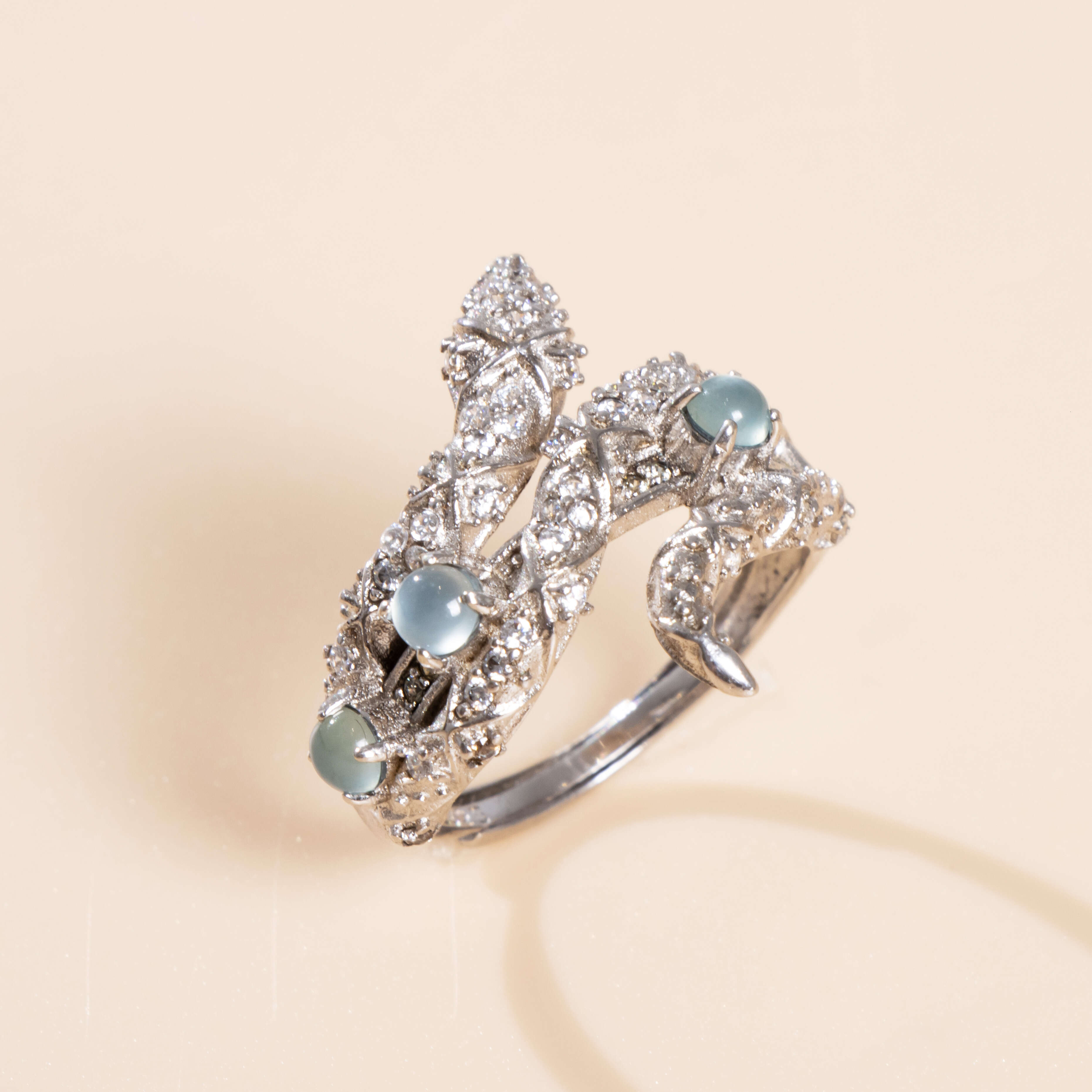 Wholesale Vintage 925 Sterling Silver Snake Ring Unisex Jewelry Natural Jade Inlay Weddings Anniversaries Direct