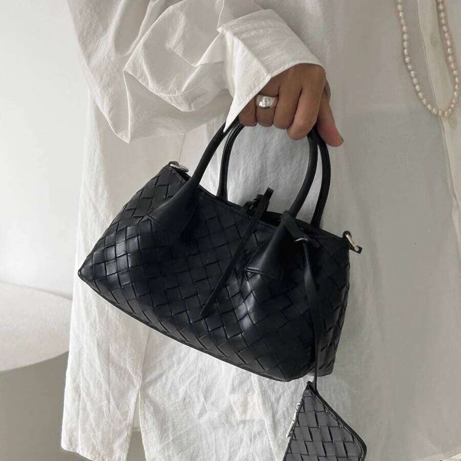 Stylish Jam Basket Handwoven Tote Large Bag for Women New Handheld Crossbody